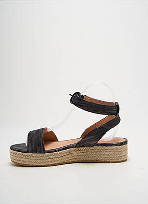 Espadrile țesătură satinată toc de 4 la 6 cm negru CHATTAWAK femeie