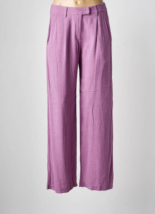Pantalon drept violet PEACE AND LOVE femeie