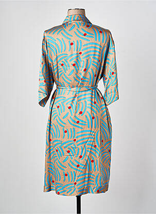 Rochie midi mâneci 3/4 mâneci 3/4 albastru BELLA JONES femeie