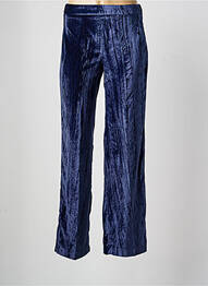 Pantalon drept talie elastică mărime normală albastru FIVE femme