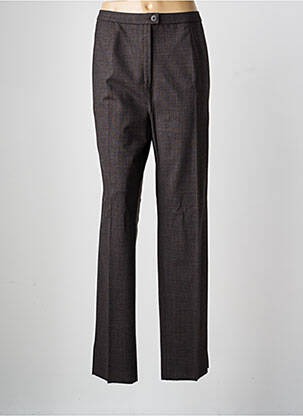 Pantalon drept talie cu cleme talie înaltă maro KARTING femme