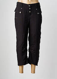 Pantalon 7/8 buzunare talie joasă negru ET COMPAGNIE femeie