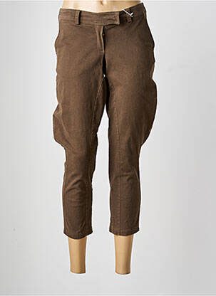 Pantalon 7/8 elasticitate talie joasă maro LA FEE MARABOUTEE femeie