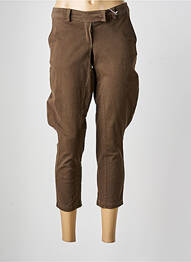 Pantalon 7/8 elasticitate talie joasă maro LA FEE MARABOUTEE femeie