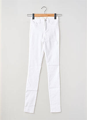 Pantalon slim buzunare alb PIECES femeie