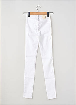 Pantalon slim buzunare alb PIECES femeie