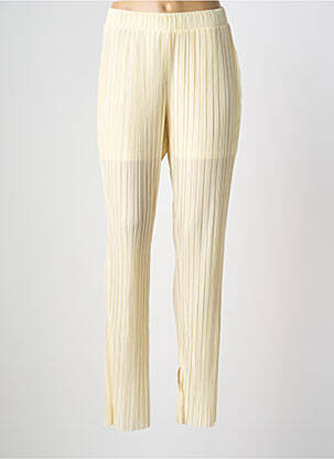 Pantalon drept talie elastică bej VERO MODA femeie