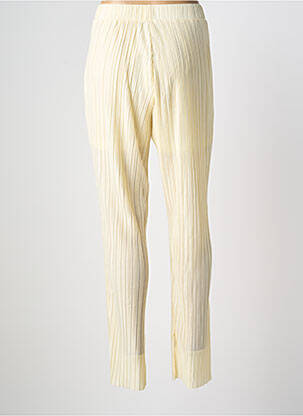 Pantalon drept talie elastică bej VERO MODA femeie