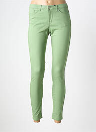Pantalon slim broderie cu nituri mărime normală verde VERO MODA femme
