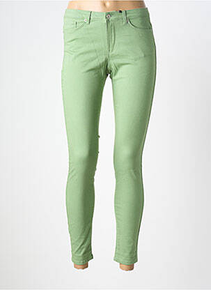 Pantalon slim verde VERO MODA femeie