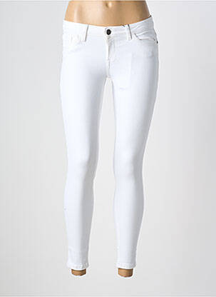 Pantalon slim buzunare alb NOISY MAY femeie