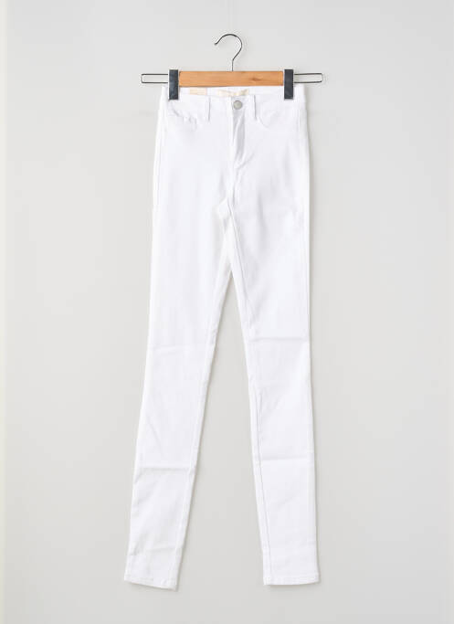 Pantalon slim alb PIECES femeie
