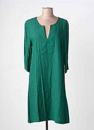Rochie midi croială fluidă mâneci 3/4 verde JANIS & JOHN femeie