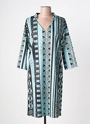 Rochie midi mâneci 3/4 mâneci 3/4 albastru DANIELA femeie
