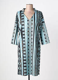 Rochie midi mâneci 3/4 mâneci 3/4 albastru DANIELA femeie