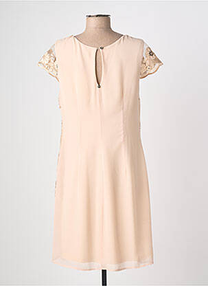 Rochie midi mâneci scurte mâneci scurte bej FRED SABATIER femeie