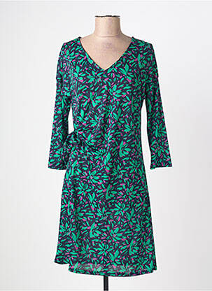 Rochie midi mâneci 3/4 mâneci 3/4 verde LE SINGE DE JULIE femeie