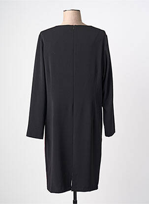 Rochie midi imprimeu fantezie mâneci lungi negru JEAN DELFIN femeie