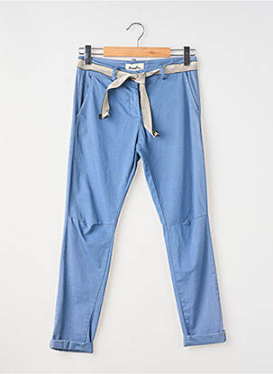Pantalon chino buzunare albastru KIMIKA femeie