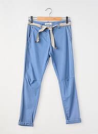 Pantalon chino buzunare albastru KIMIKA femeie