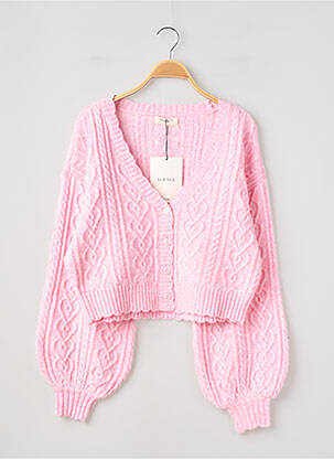 Vestă cu mâneci lungi roz LOUNGE femeie