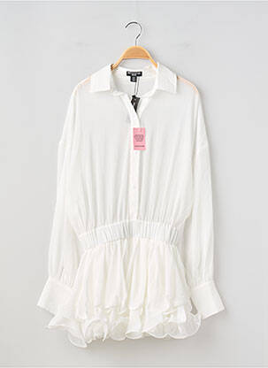 Salopetă scurtă alb PRETTY LITTLE THING femeie