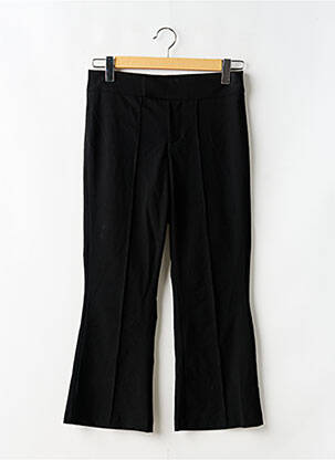 Pantalon drept închidere cu fermoar sub clapetă cu nasturi negru GINA TRICOT femeie