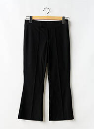 Pantalon drept închidere cu fermoar sub clapetă cu nasturi negru GINA TRICOT femme