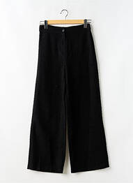 Pantalon drept închidere cu fermoar sub clapetă cu nasturi negru MORGAN femme