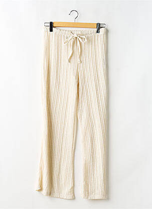 Pantalon evazat talie elastică bej ASOS femeie