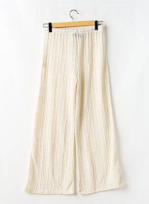 Pantalon evazat talie elastică bej ASOS femeie