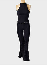 Salopetă-pantalon fără mâneci fără mâneci negru OH POLLY femme
