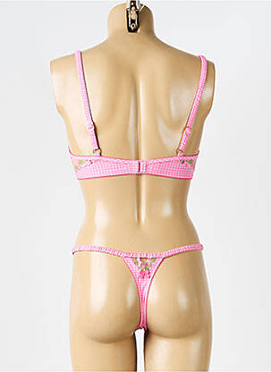 Set lenjerie bretele elastice reglabile roz LOUNGE femeie
