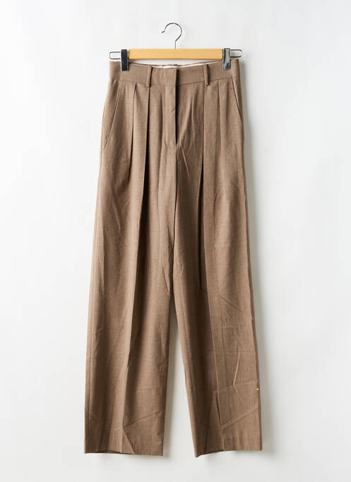 Pantalon drept bej MANGO femeie