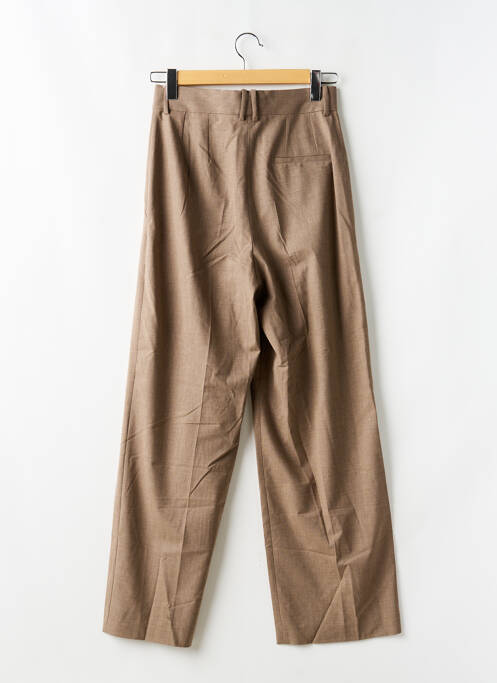 Pantalon drept bej MANGO femeie