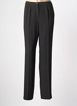 Pantalon drept țesătură poplin mărime normală negru ATIAN femeie
