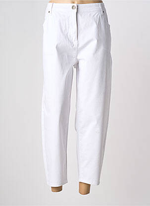 Pantalon trei sferturi elasticitate mărime normală alb GRIFFON femeie