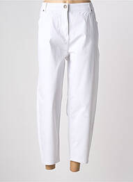 Pantalon trei sferturi croială dreaptă mărime normală alb GRIFFON femme