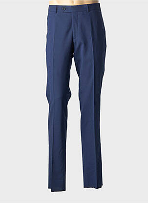 Pantalon slim talie cu cleme talie înaltă albastru SCABAL bărbat