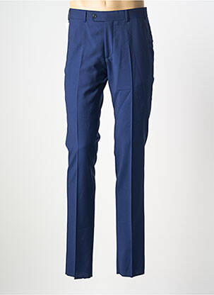 Pantalon slim talie cu cleme talie înaltă albastru SCABAL bărbat