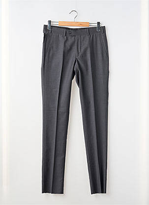 Pantalon slim țesătură melanj talie înaltă gri SCABAL bărbat