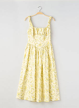 Rochie midi galben GINA TRICOT femeie