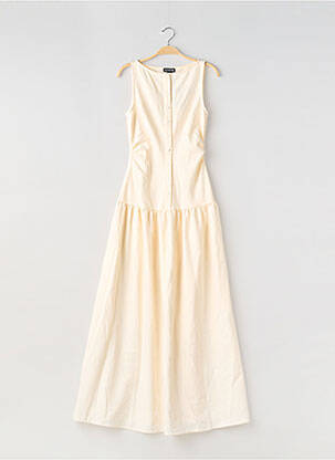 Rochie lungă croială evazată fără mâneci bej PRETTY LITTLE THING femeie