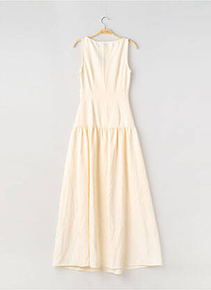 Rochie lungă croială evazată fără mâneci bej PRETTY LITTLE THING femeie