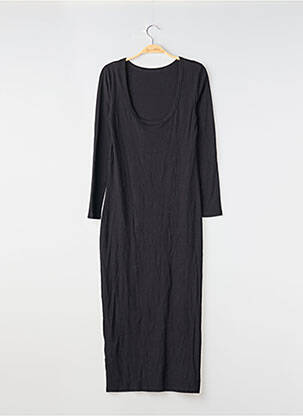 Rochie lungă mâneci lungi mâneci lungi negru CAMAIEU femeie