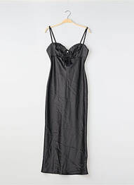 Rochie lungă mâneci cu bretele ajustabile bretele subțiri negru GINA TRICOT femme