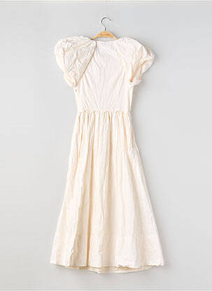 Rochie midi mâneci scurte mâneci scurte bej LOVAAN femeie