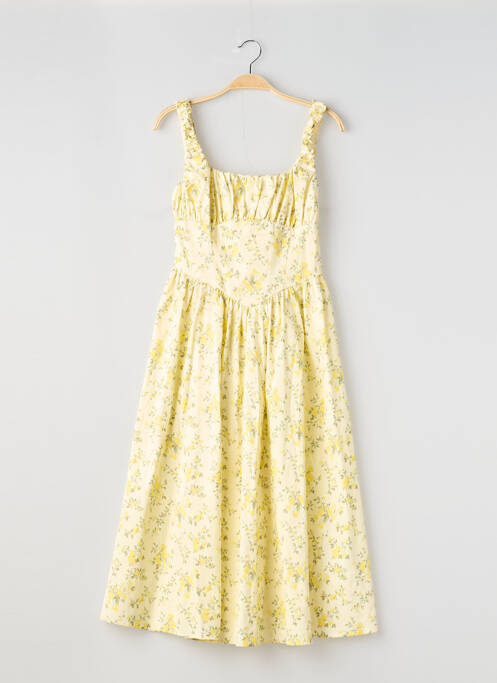 Rochie midi galben GINA TRICOT femeie