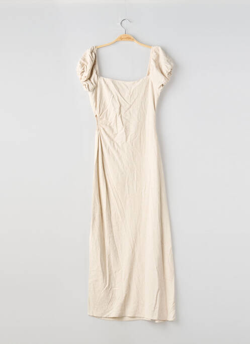 Rochie lungă bej STRADIVARIUS femeie