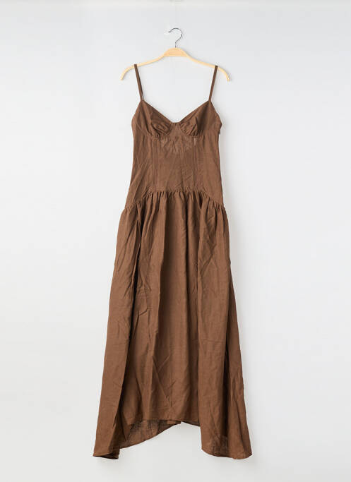 Rochie lungă maro LOUNGE femeie